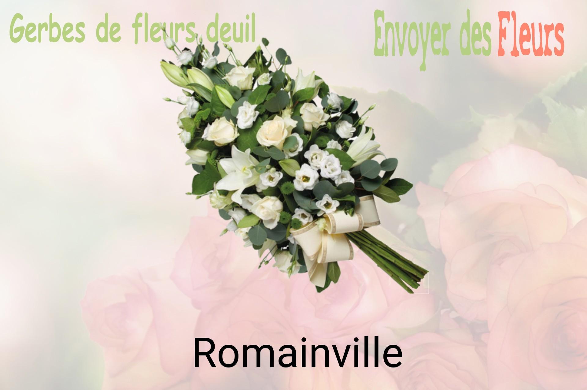Gerbe de fleurs de deuil livrée à Romainville